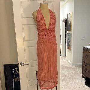 Laundry By Shelli Segal Coral Backless Dress